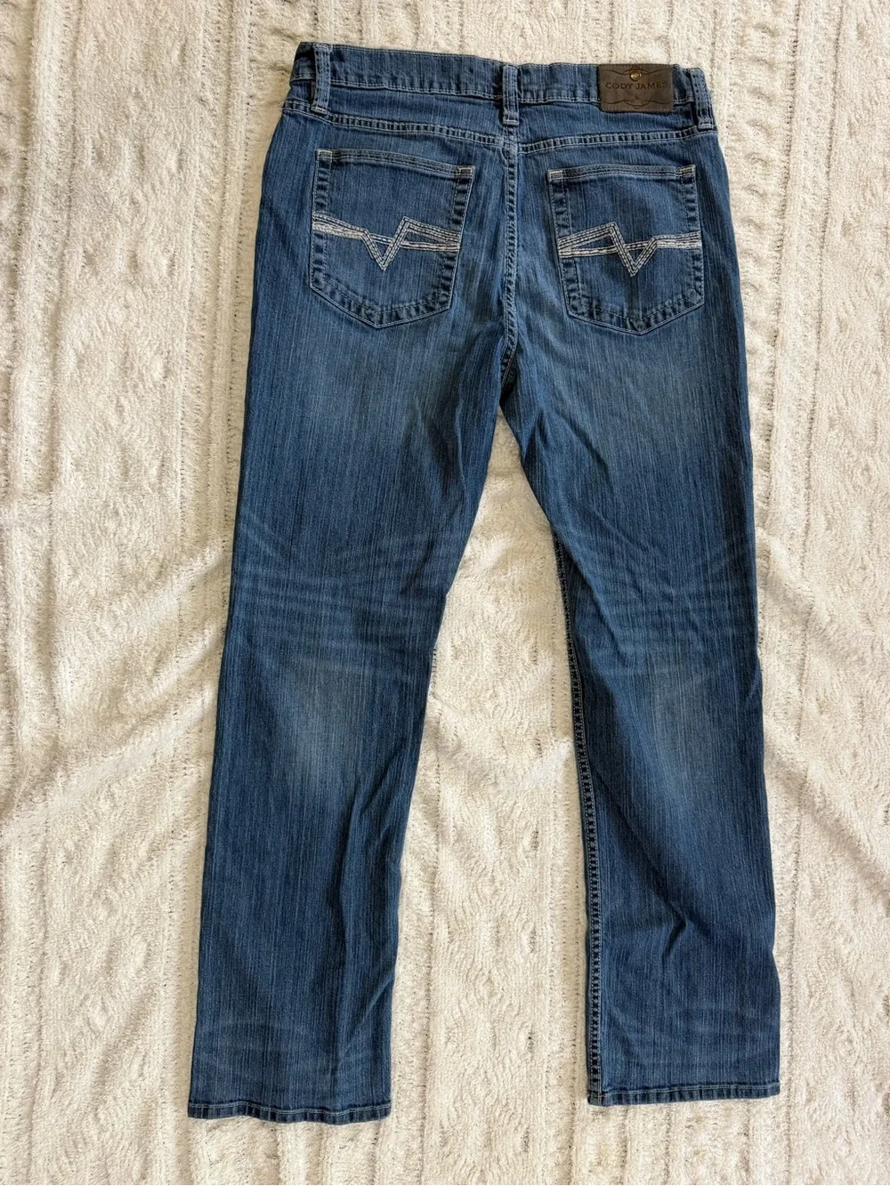 Cody James Straight Leg Jeans Medium Wash Western Denim Size 34x32